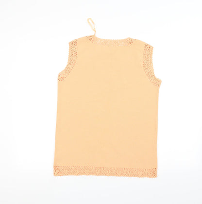 Womens UK Size S Roman Originals Orange Basic Tank