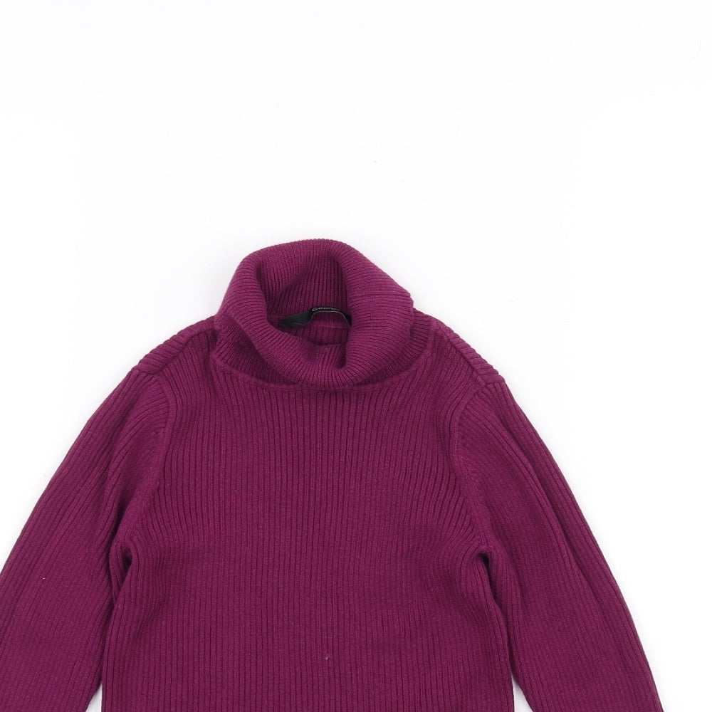 George Girls Purple   Basic T-Shirt Size 5-6 Years