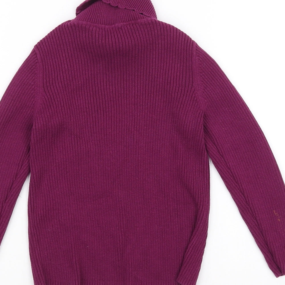 George Girls Purple   Basic T-Shirt Size 5-6 Years