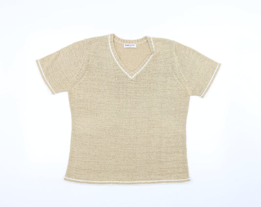Bonmarché Womens Brown  Knit Pullover Jumper Size M