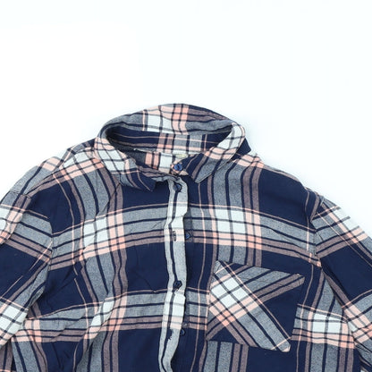Womens UK Size 10 Atmosphere Blue Basic Button-Up