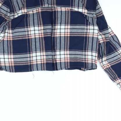 Womens UK Size 10 Atmosphere Blue Basic Button-Up