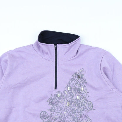 Afibel Womens Purple   Henley Jumper Size 14