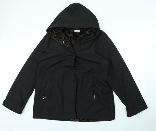 ELVI Womens Black   Jacket Coat Size S