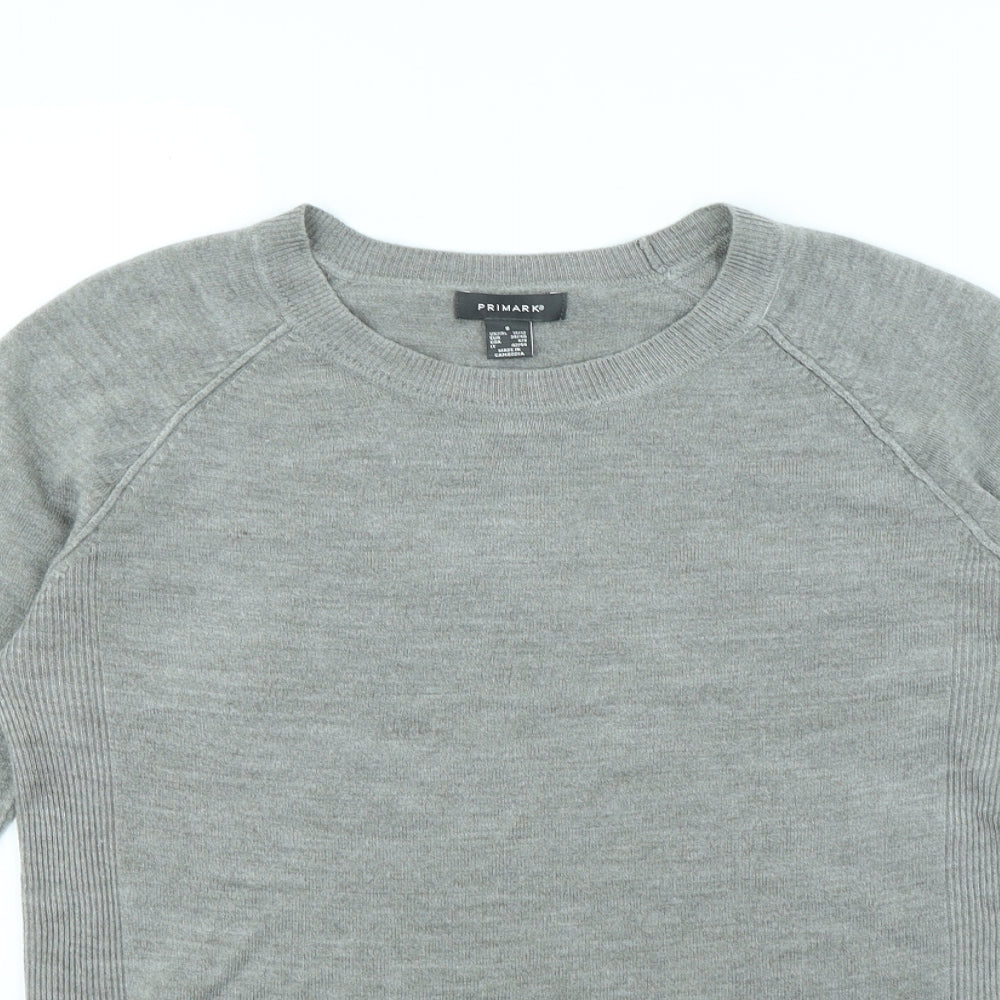 Primark Womens Grey   Pullover Jumper Size S