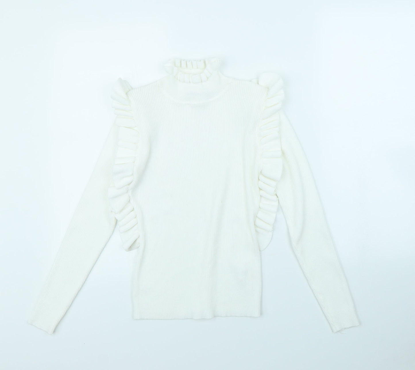 FLM Womens White   Pullover Jumper Size S