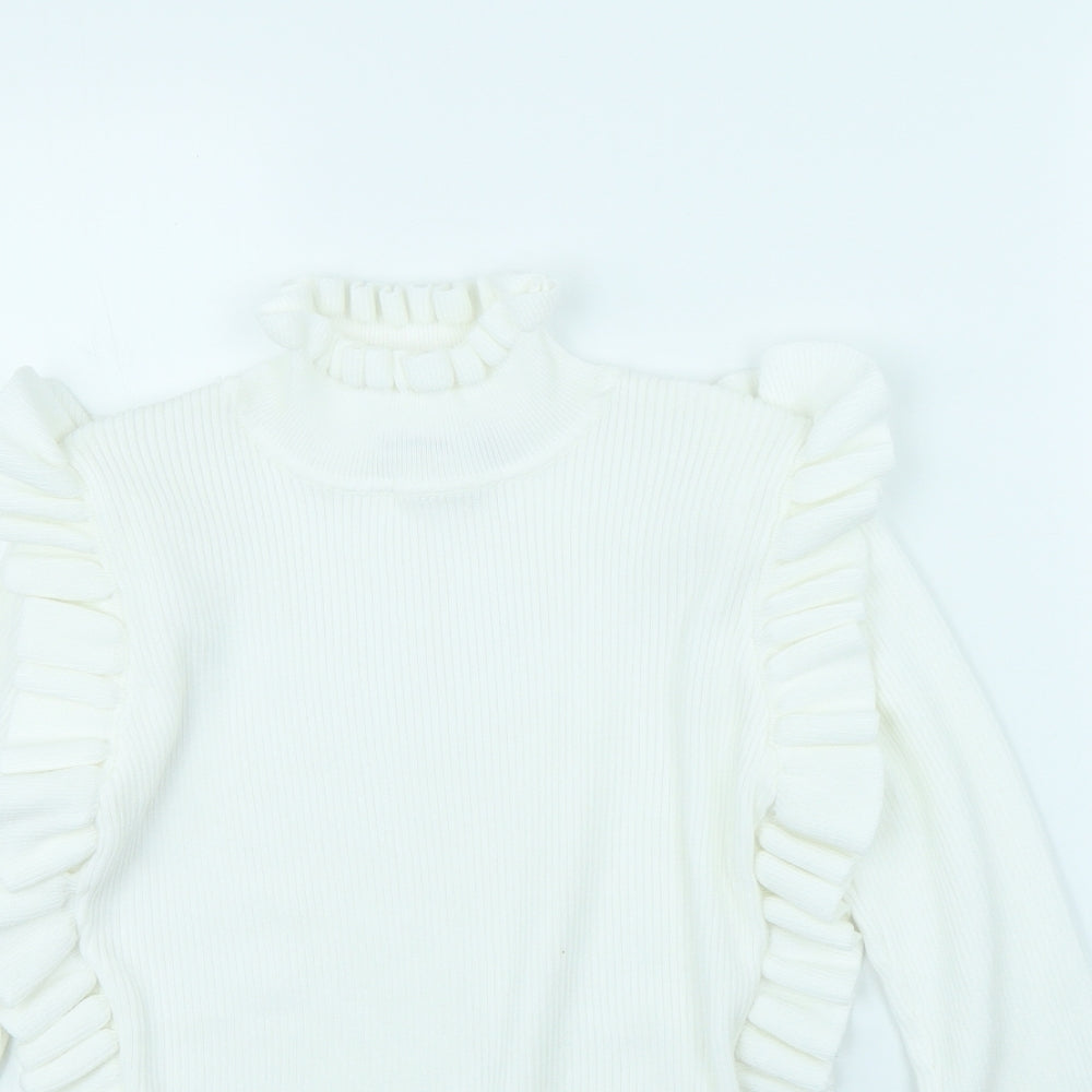 FLM Womens White   Pullover Jumper Size S