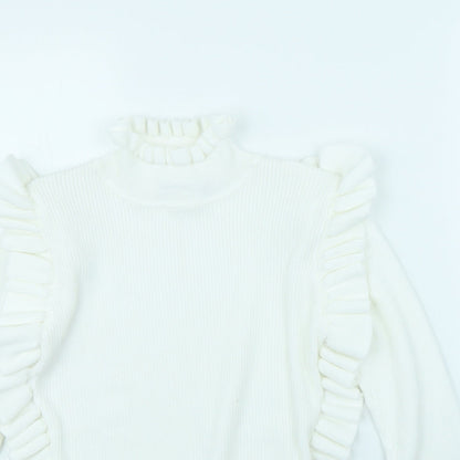 FLM Womens White   Pullover Jumper Size S