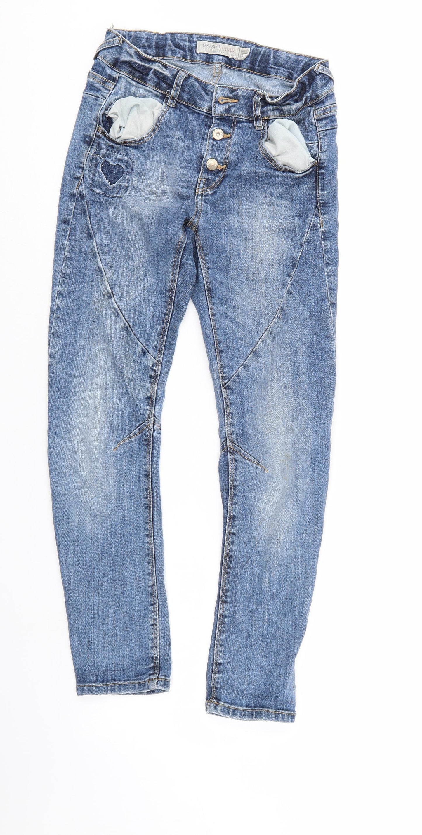 Detriot Womens Blue  Denim Straight Jeans Size 26 in L25 in