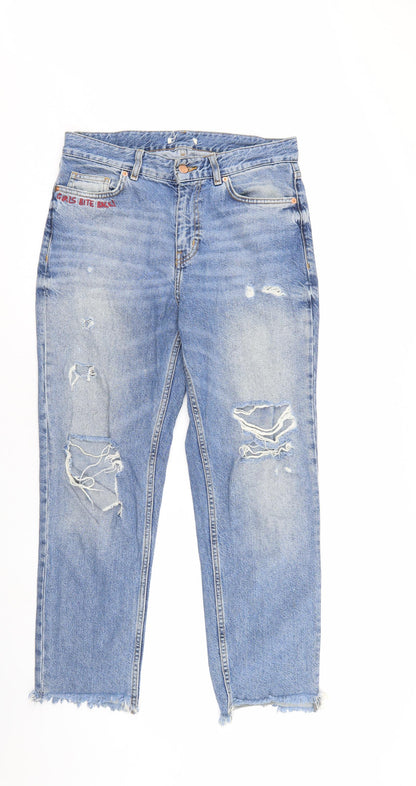 Womens UK Size 30 in Preworn Regular Fit Straight Blue Jeans