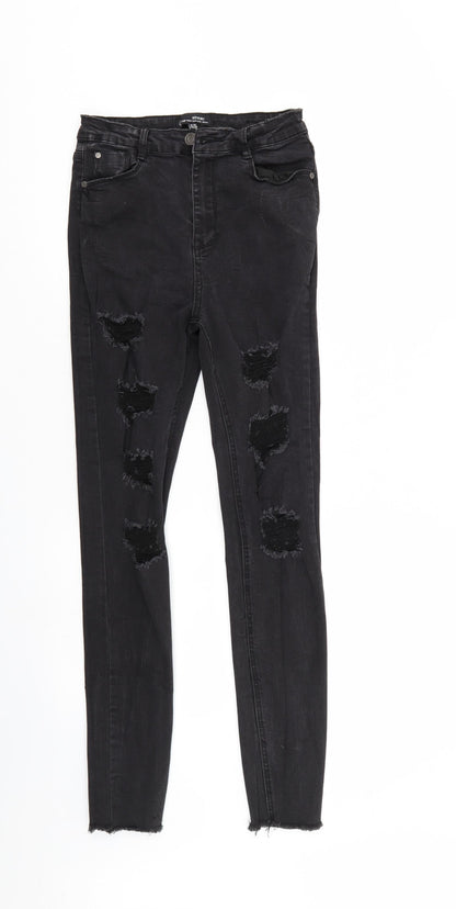 Sinner Womens Black  Denim Skinny Jeans Size 10 L29 in