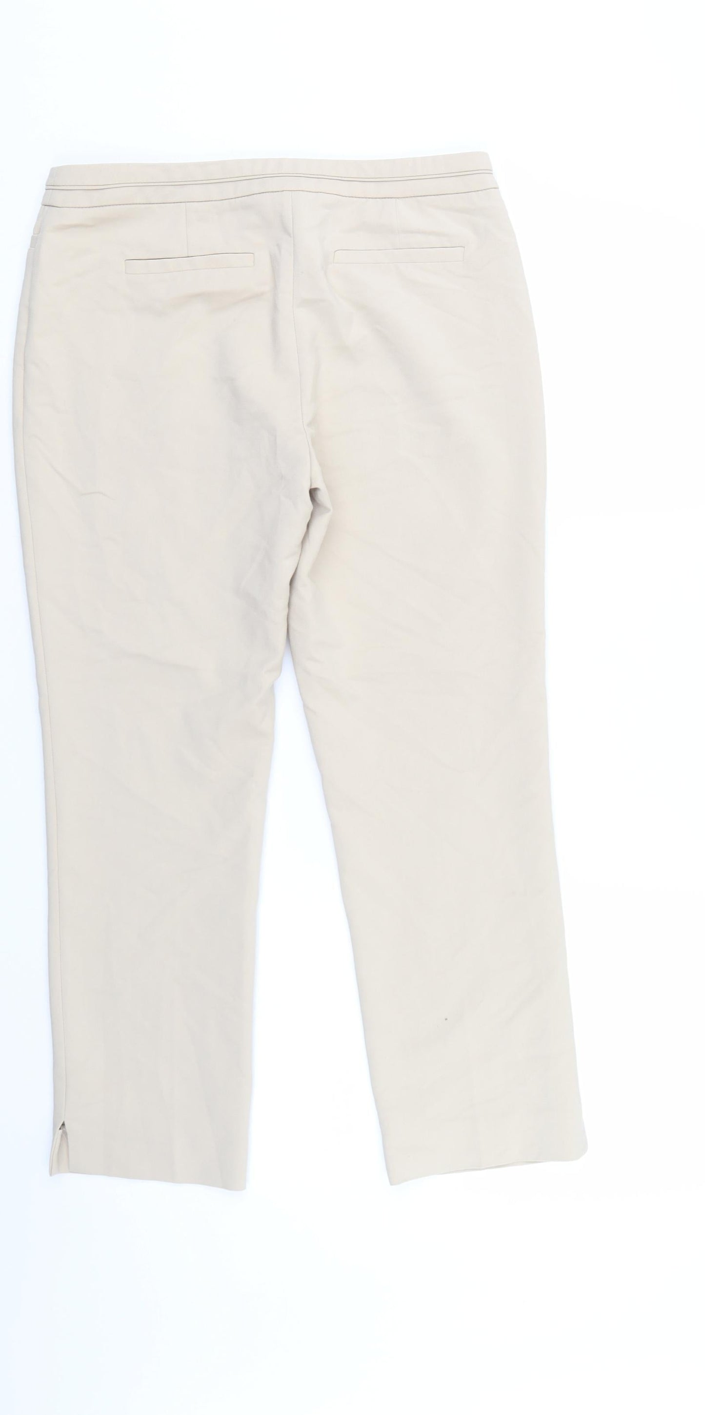 Monsoon Womens Ivory   Trousers  Size 30 in L26 in