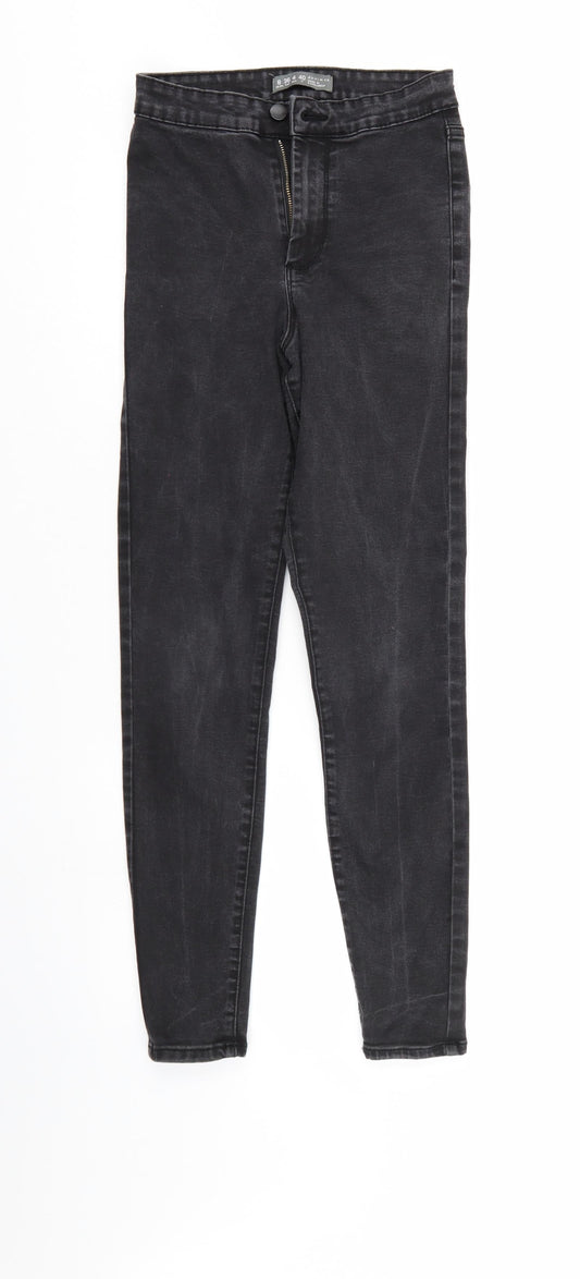 Denim & Co. Womens Black  Denim Tapered Jeans Size 8 L26 in