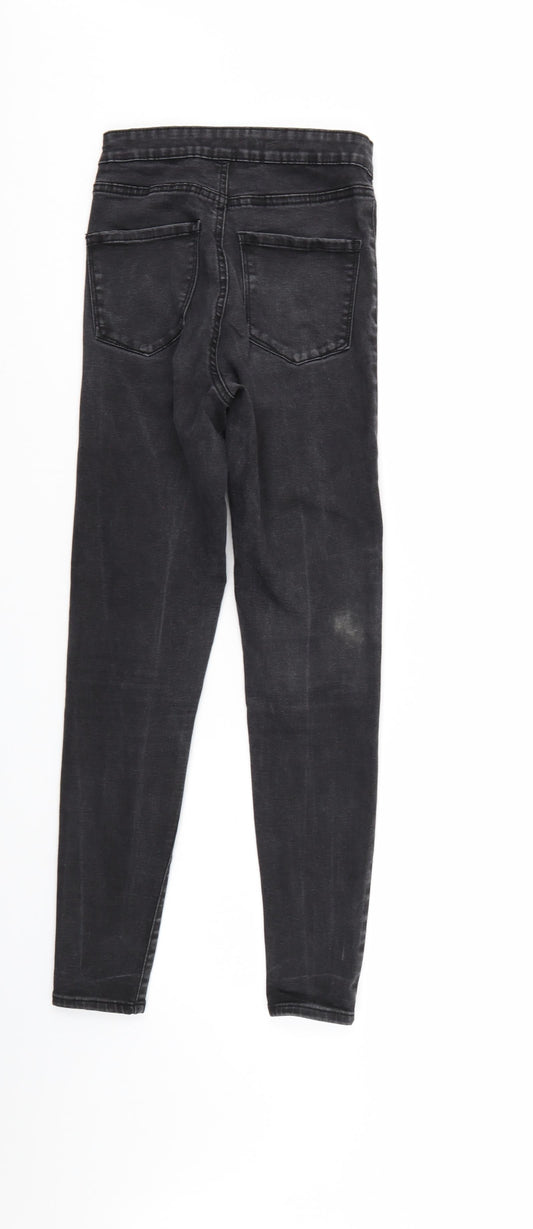 Denim & Co. Womens Black  Denim Tapered Jeans Size 8 L26 in