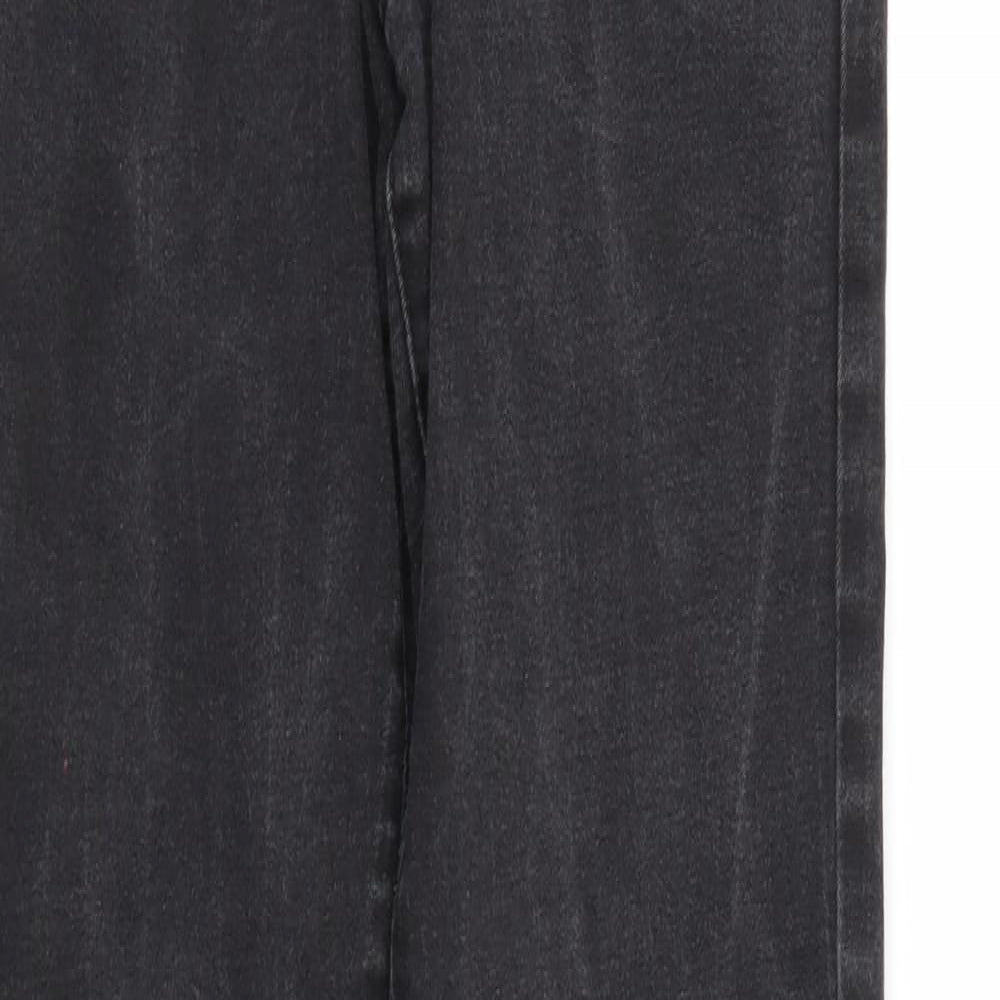 Denim & Co. Womens Black  Denim Tapered Jeans Size 8 L26 in