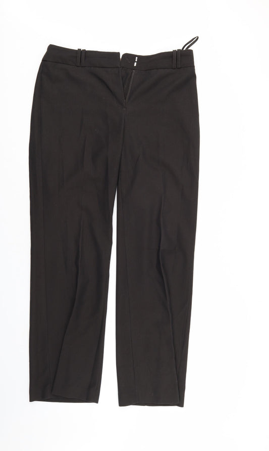Womens UK Size 34 in NEXT Regular Fit  Brown Trousers