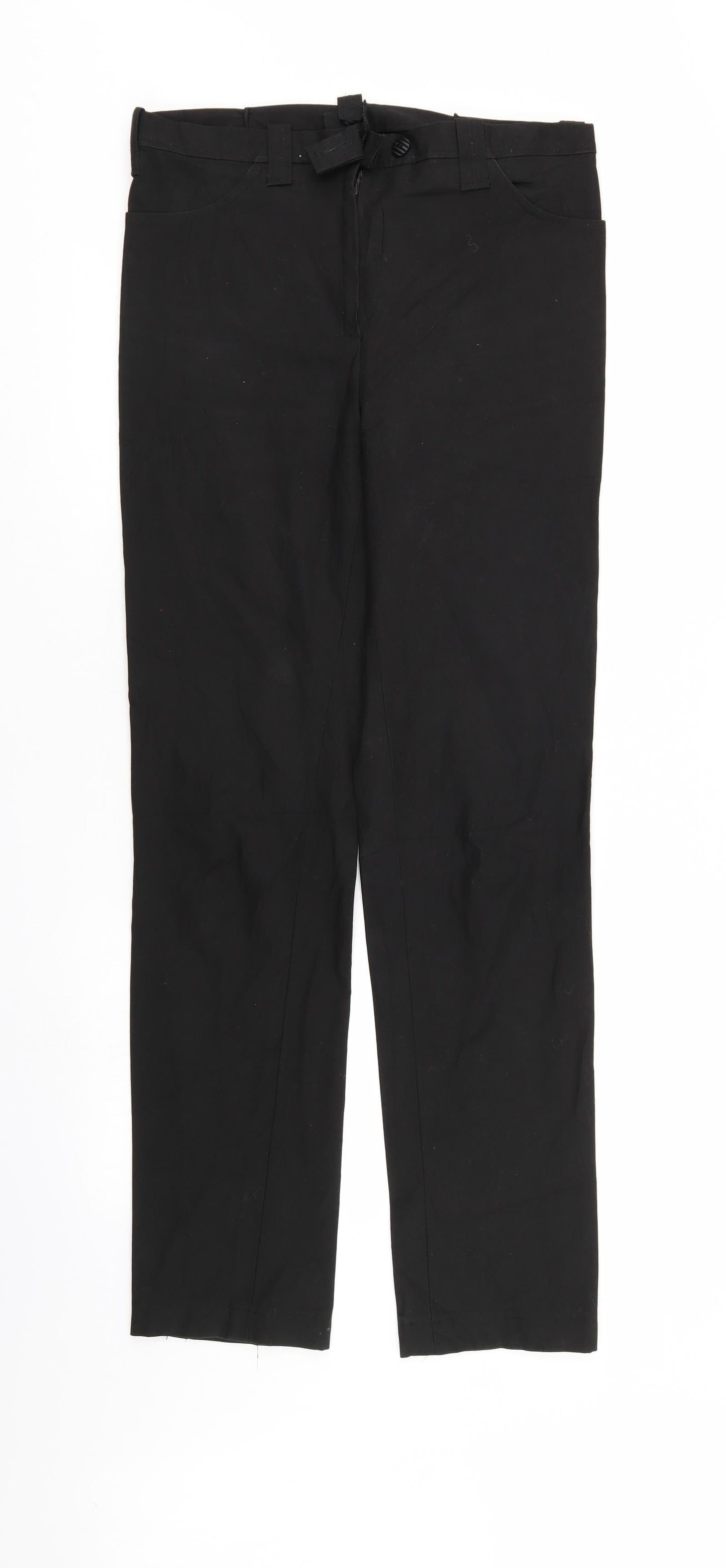 Womens UK Size 30 in Preworn Regular Fit  Black Trousers