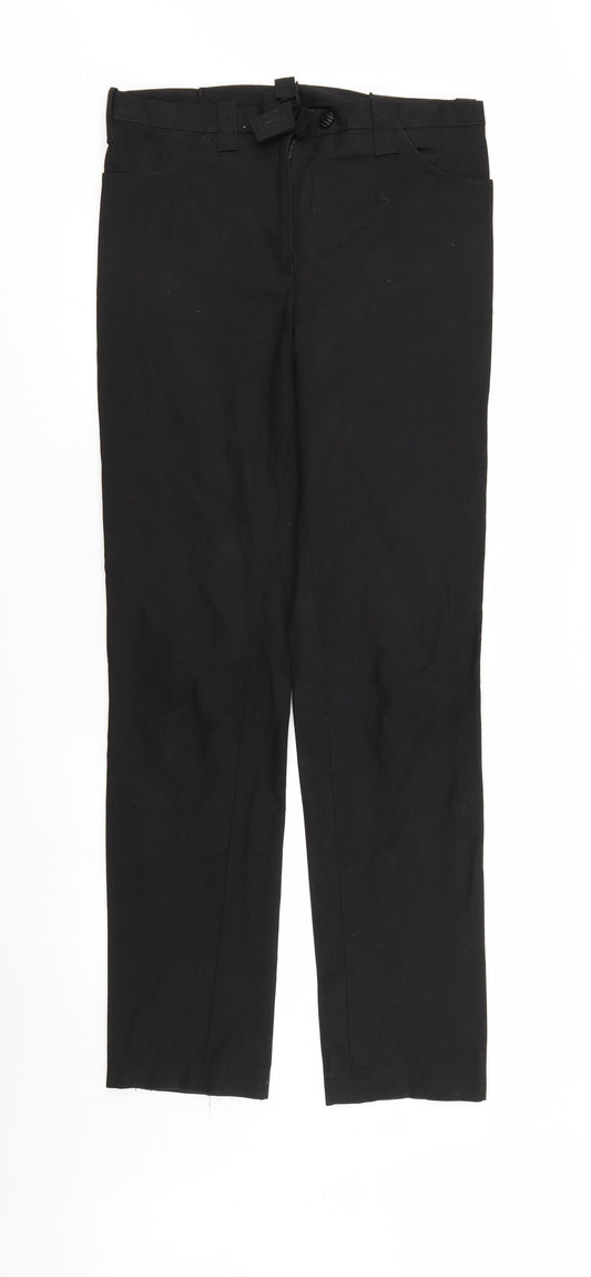 Womens UK Size 30 in Preworn Regular Fit  Black Trousers
