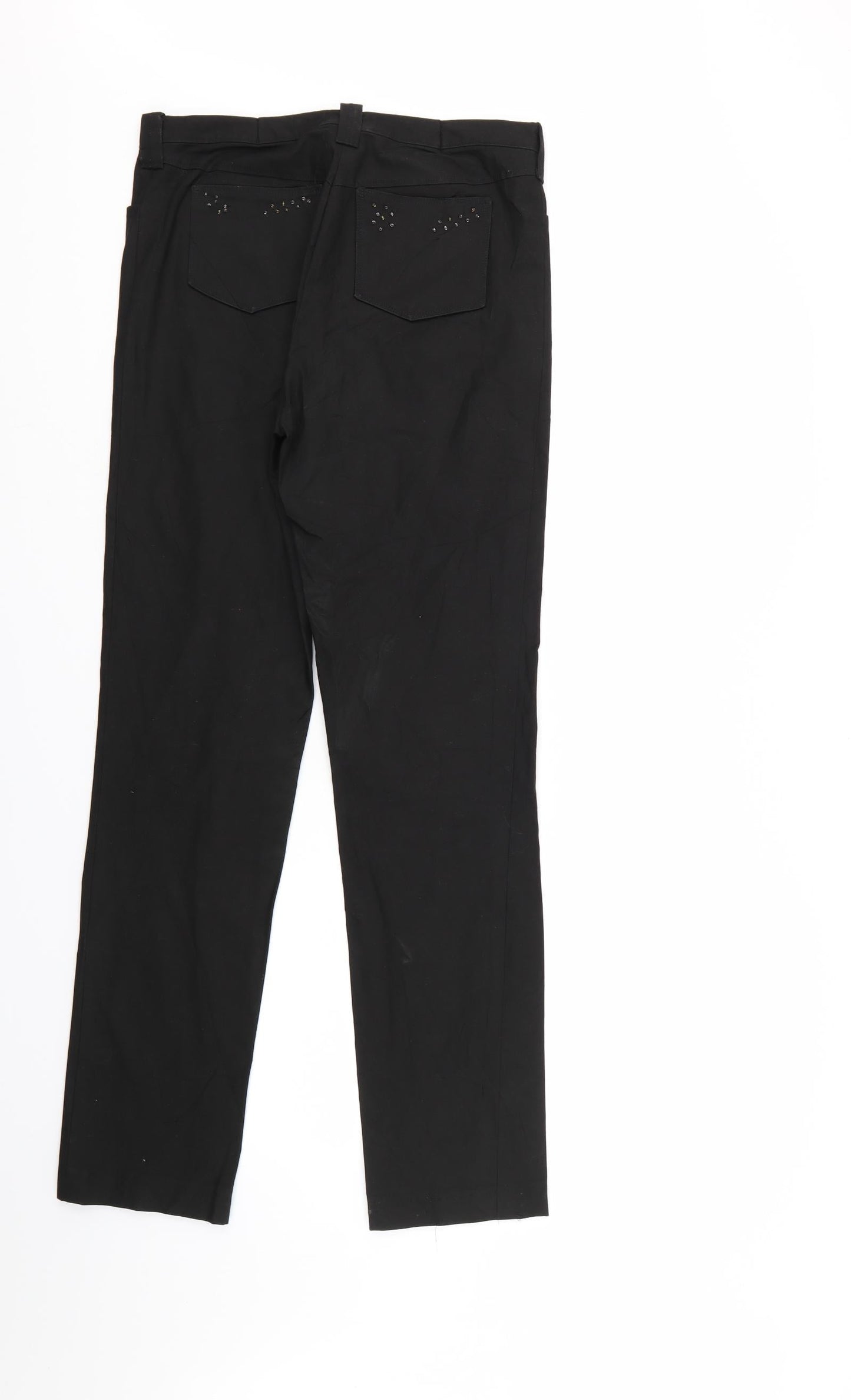 Womens UK Size 30 in Preworn Regular Fit  Black Trousers