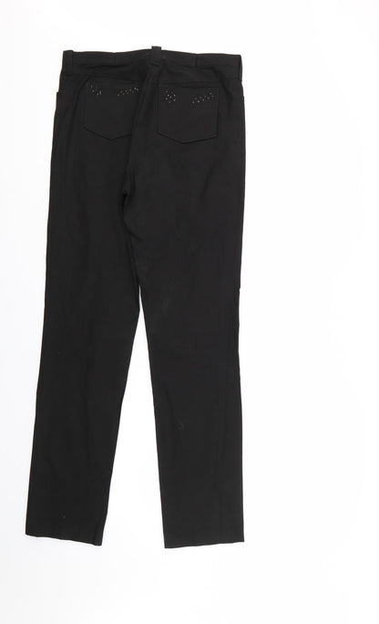 Womens UK Size 30 in Preworn Regular Fit  Black Trousers