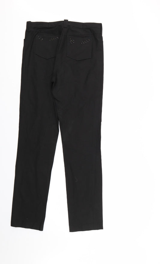 Womens UK Size 30 in Preworn Regular Fit  Black Trousers