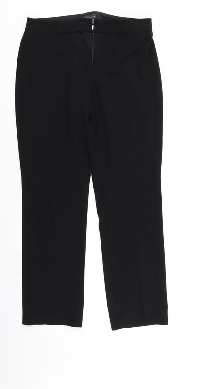 M&S Womens Black   Trousers  Size 10 L28 in