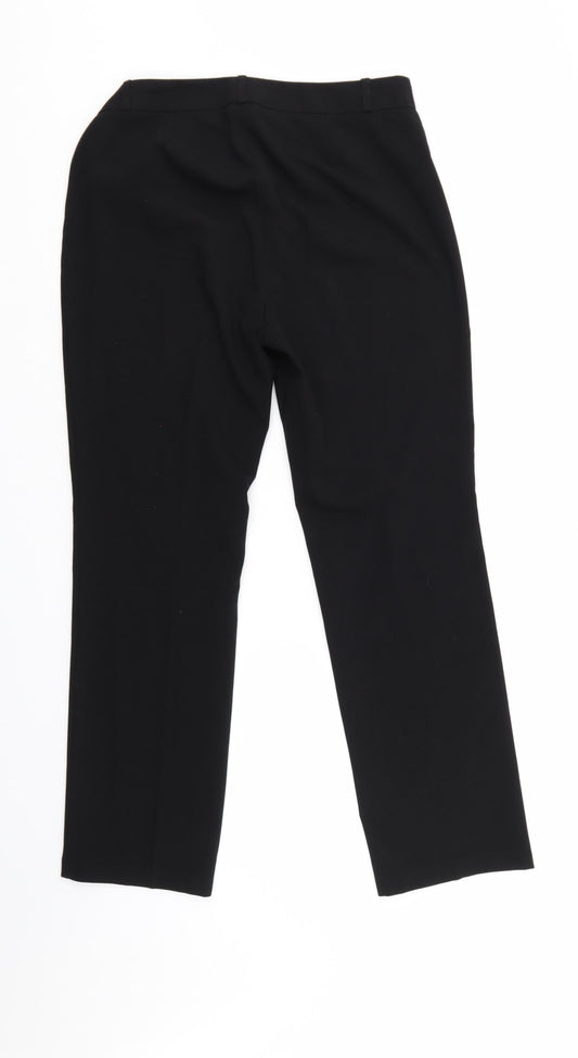 M&S Womens Black   Trousers  Size 10 L28 in