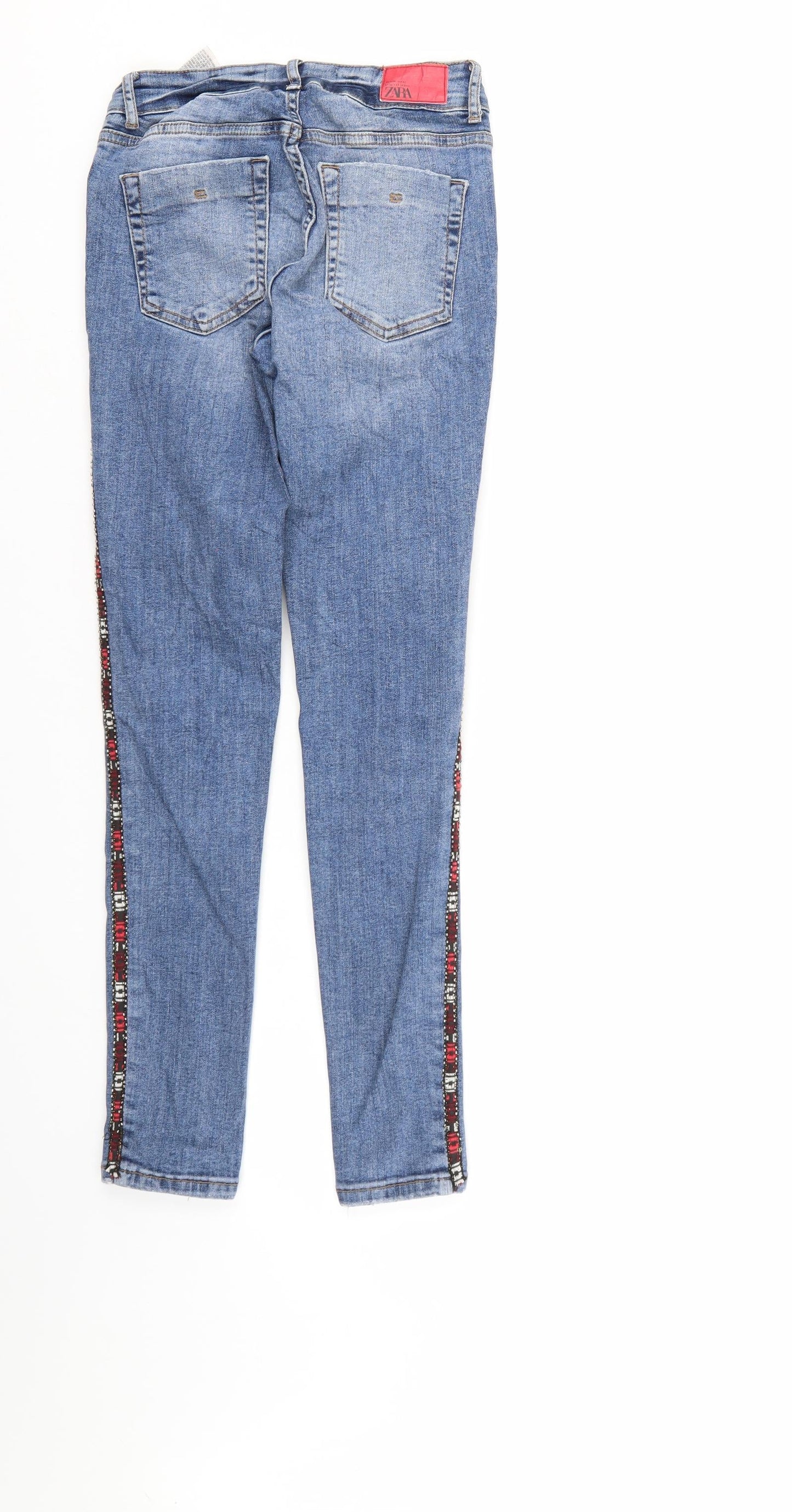 Zara Womens Blue  Denim Skinny Jeans Size 6 L29 in