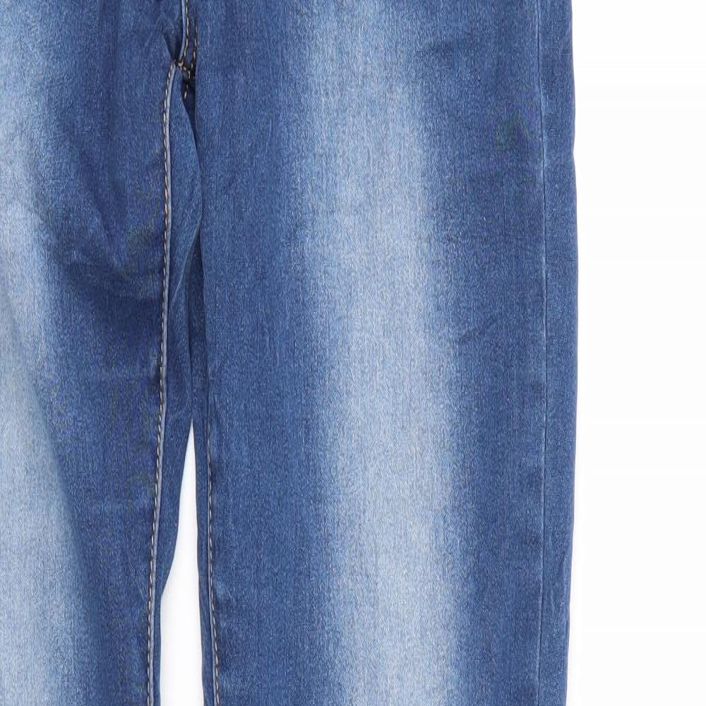 Womens UK Size M Preworn Regular Fit Straight Blue Jeans