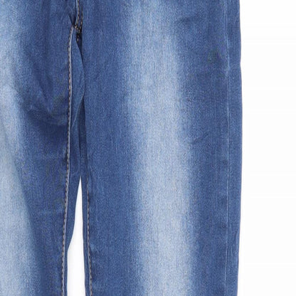 Womens UK Size M Preworn Regular Fit Straight Blue Jeans