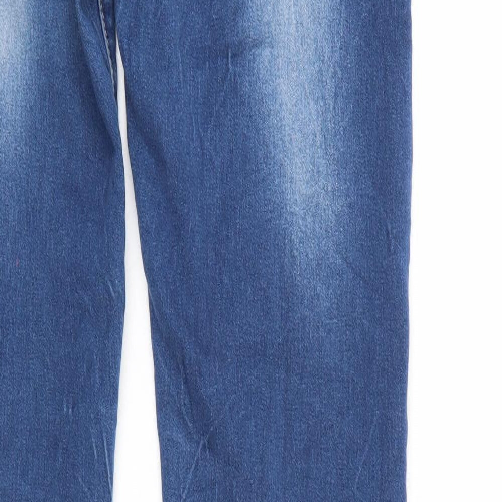 Womens UK Size M Preworn Regular Fit Straight Blue Jeans