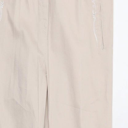New Fashion Womens Ivory   Trousers  Size 30 in L27 in