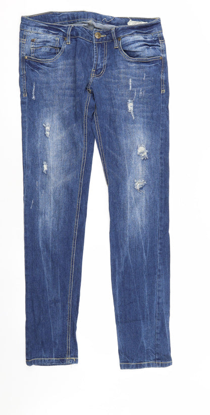 Terronova Womens Blue  Denim Tapered Jeans Size L L32 in