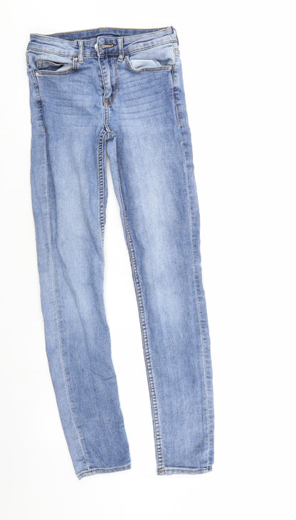 Womens UK Size 6 Divided Regular Fit Tapered Blue Jeans