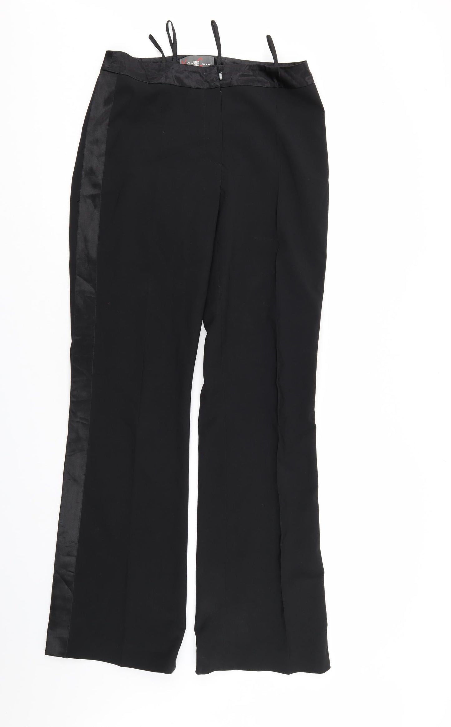 VIVIEN CARON Womens Black   Trousers  Size 12 L32 in