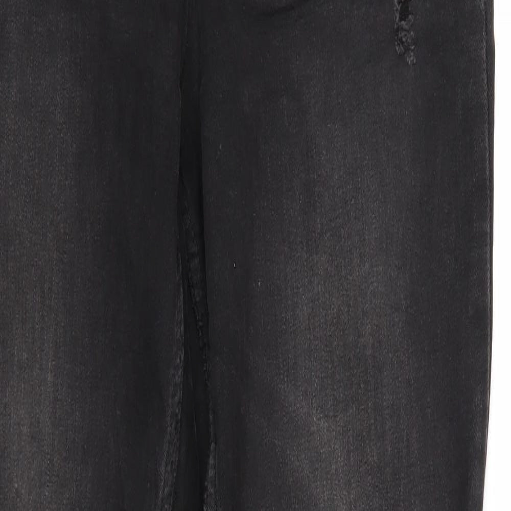 Womens UK Size 6 MOHITO Regular Fit Tapered Black Jeans