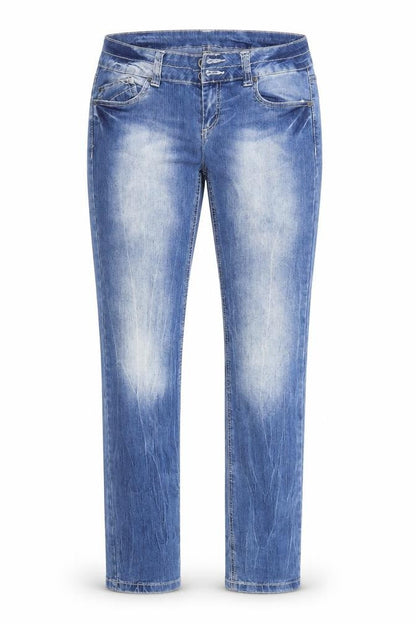 Womens UK Size M Terranova Regular Fit Straight Blue Jeans