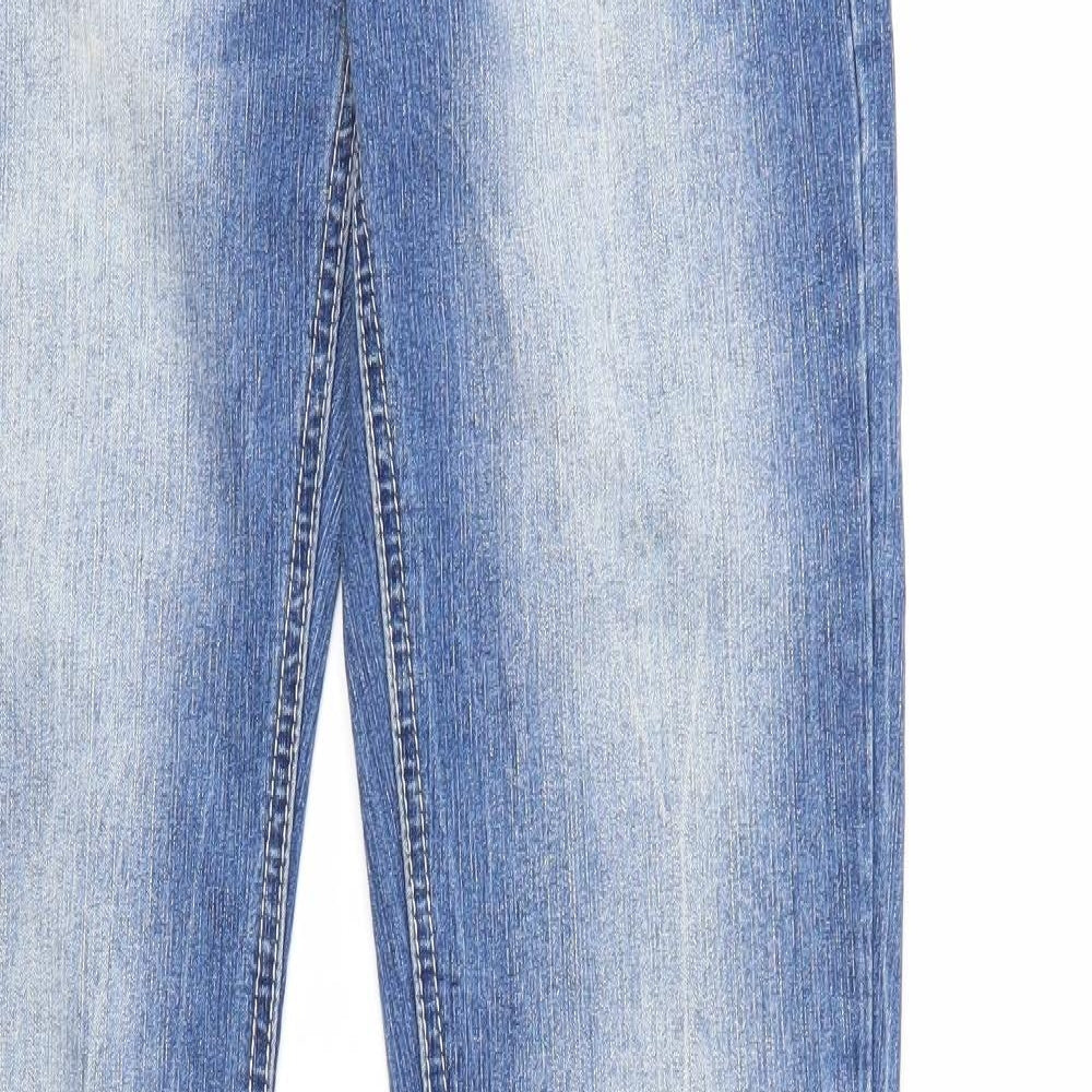 Womens UK Size M Terranova Regular Fit Straight Blue Jeans