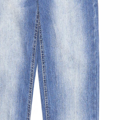 Womens UK Size M Terranova Regular Fit Straight Blue Jeans