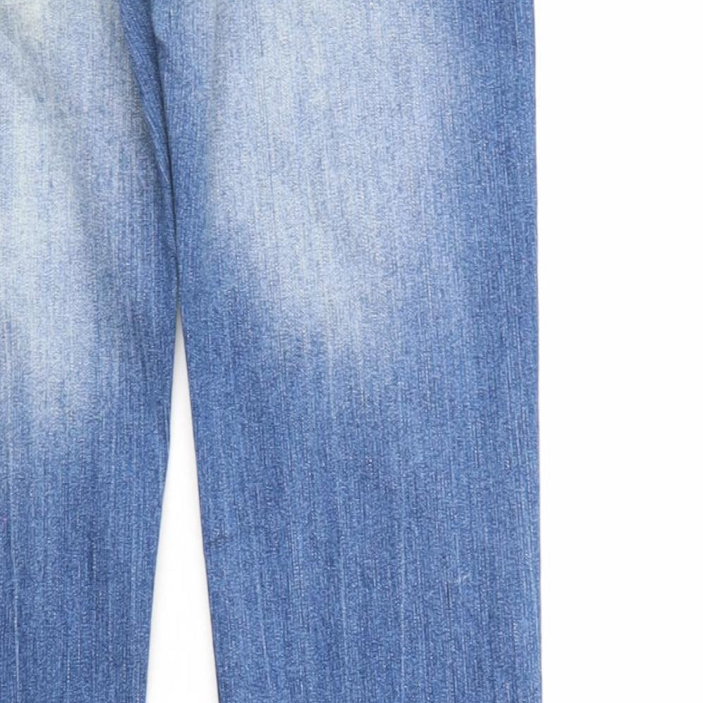 Womens UK Size M Terranova Regular Fit Straight Blue Jeans