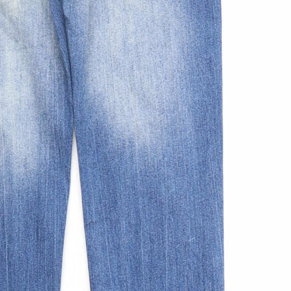 Womens UK Size M Terranova Regular Fit Straight Blue Jeans