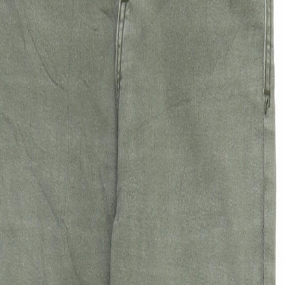Bershka Womens Green  Denim Tapered Jeans Size 4 L27 in