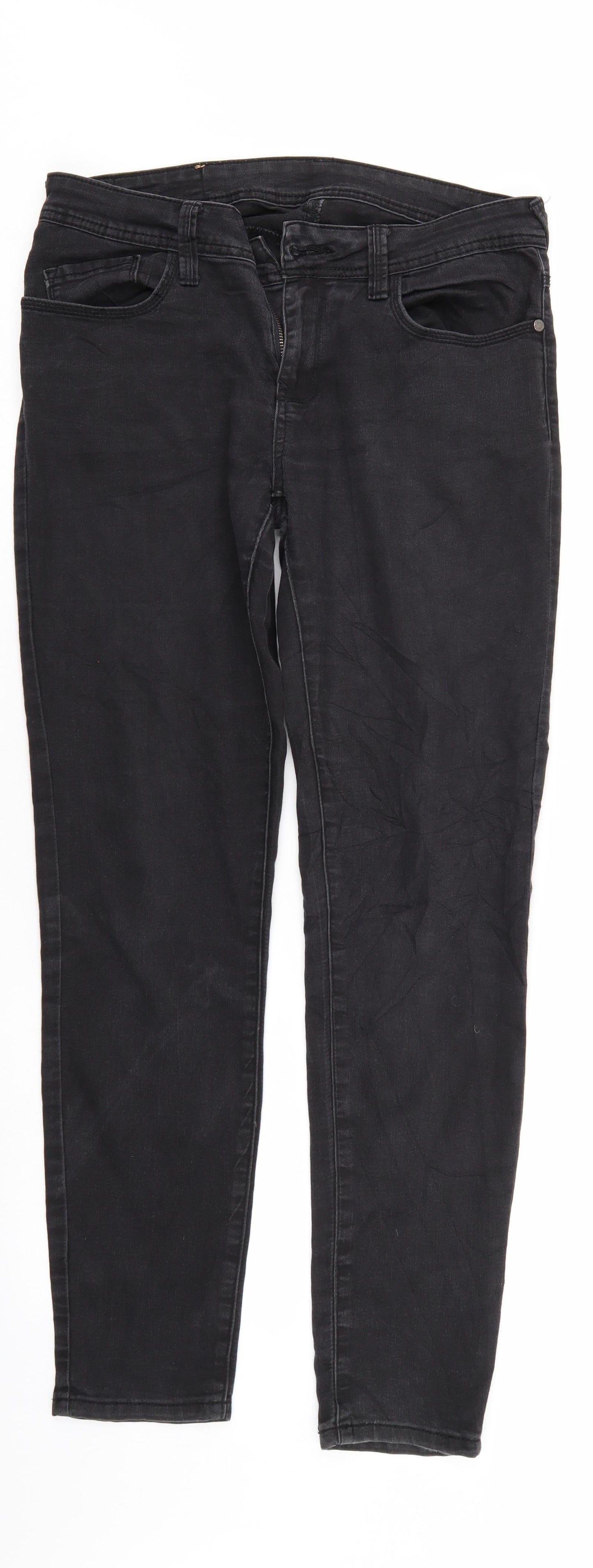 Womens UK Size 30 in Amisu Regular Fit Skinny Black Jeans