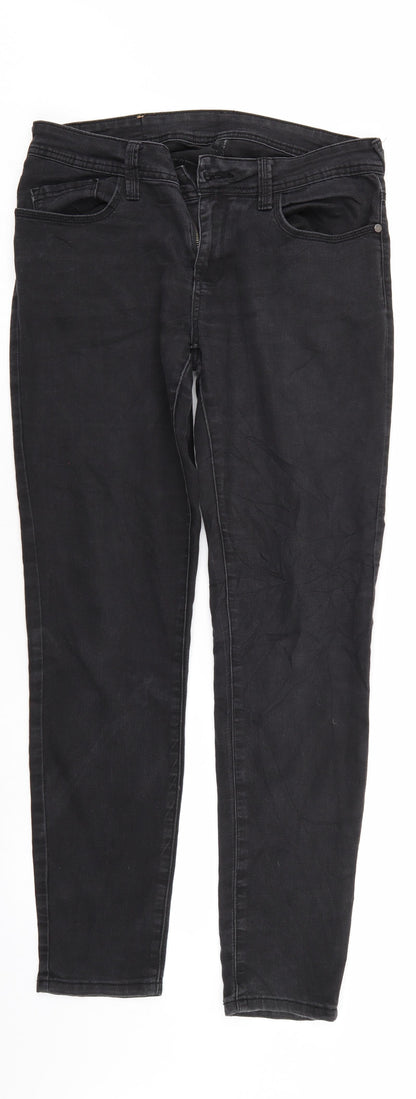 Womens UK Size 30 in Amisu Regular Fit Skinny Black Jeans