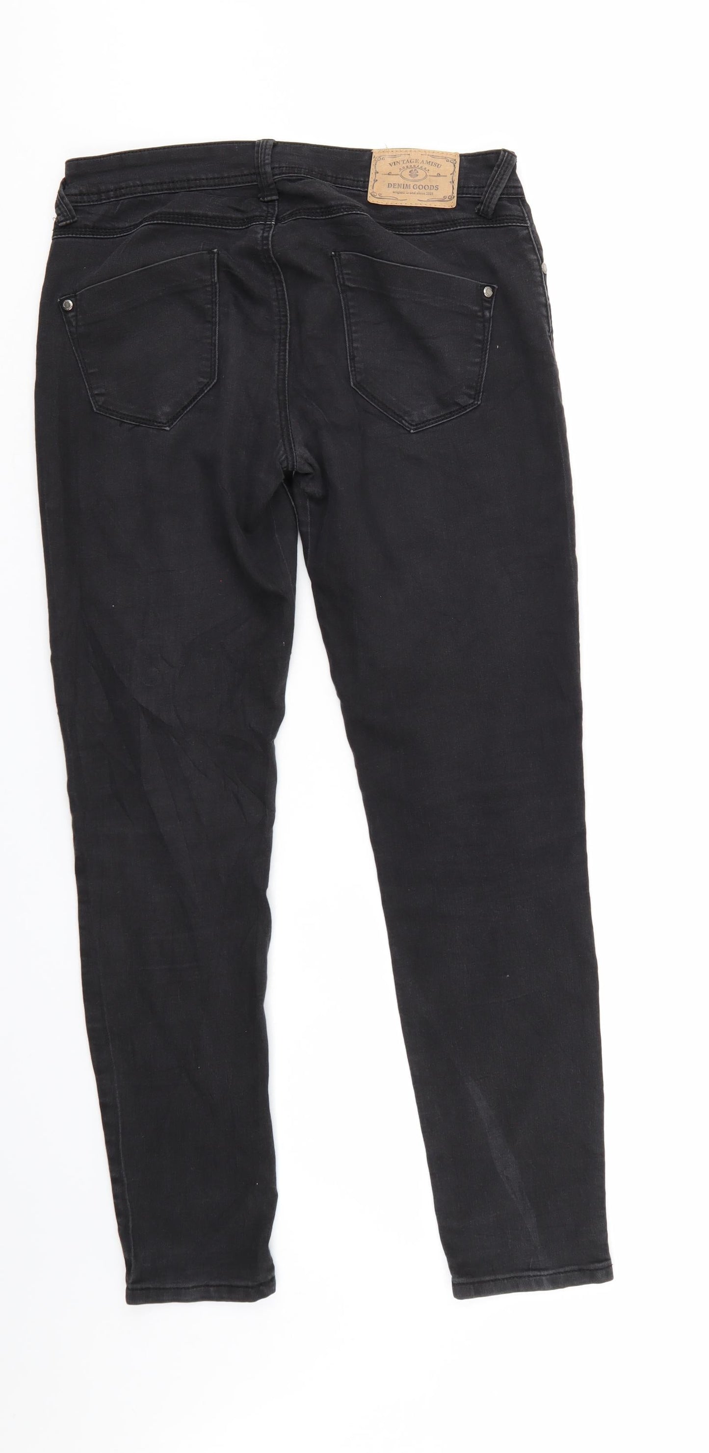 Womens UK Size 30 in Amisu Regular Fit Skinny Black Jeans
