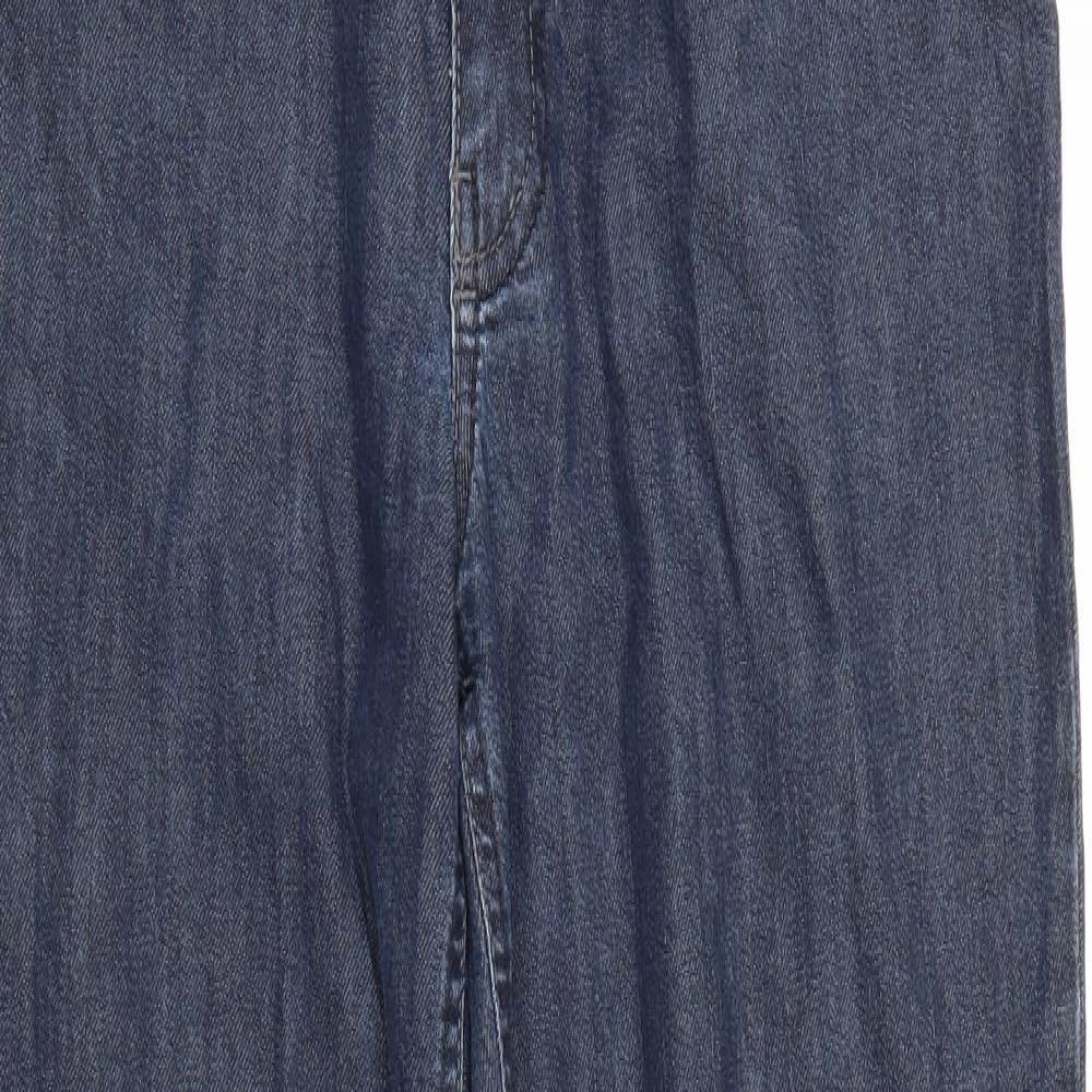 LAURA DI SARPI Womens Blue  Denim Straight Jeans Size 10 L28 in
