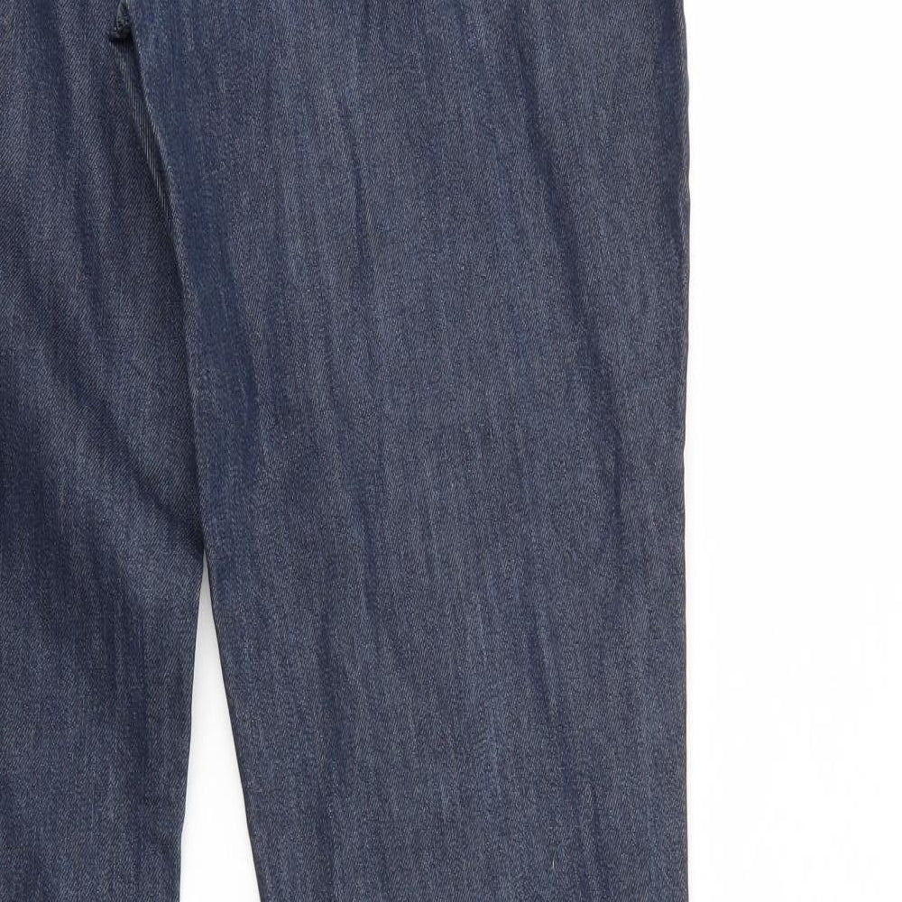 LAURA DI SARPI Womens Blue  Denim Straight Jeans Size 10 L28 in