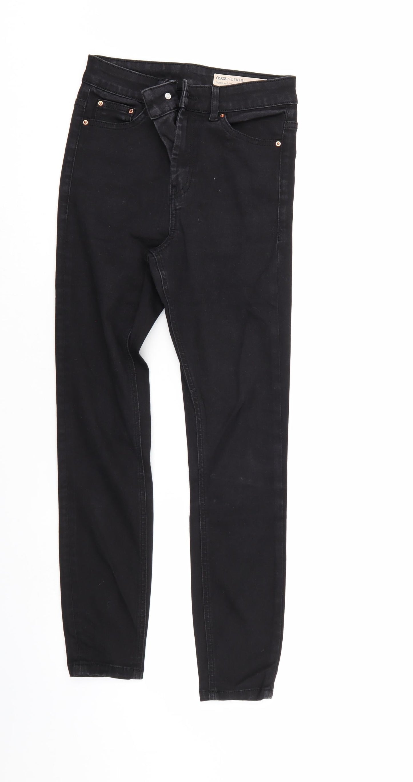 ASOS Mens Black  Denim Tapered Jeans Size 24 L30 in