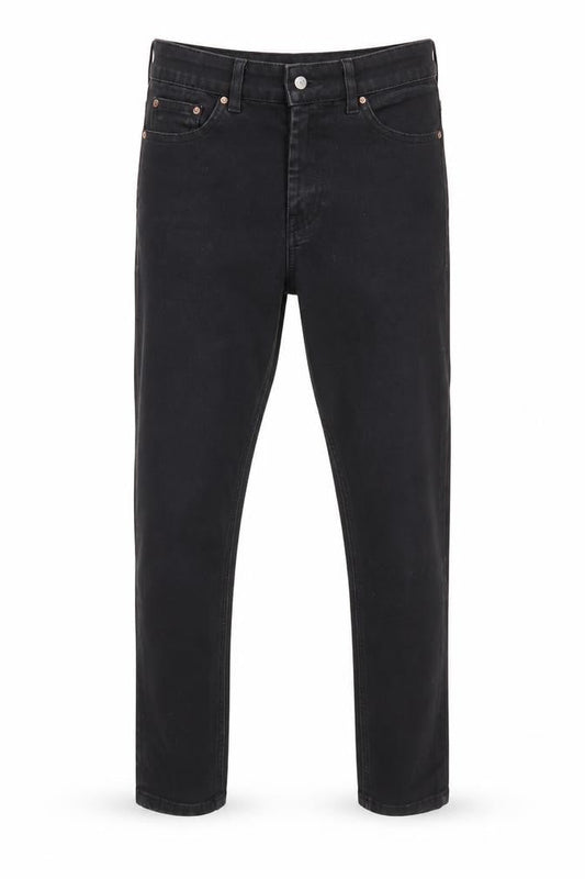 Mens UK Size 24 ASOS Regular Fit Tapered Black Jeans