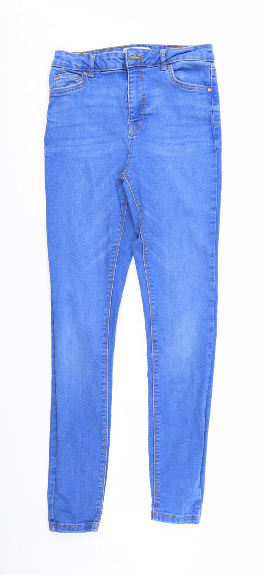 Denim & Co. Womens Blue  Denim Tapered Jeans Size 12 L29 in - Elastic Waist